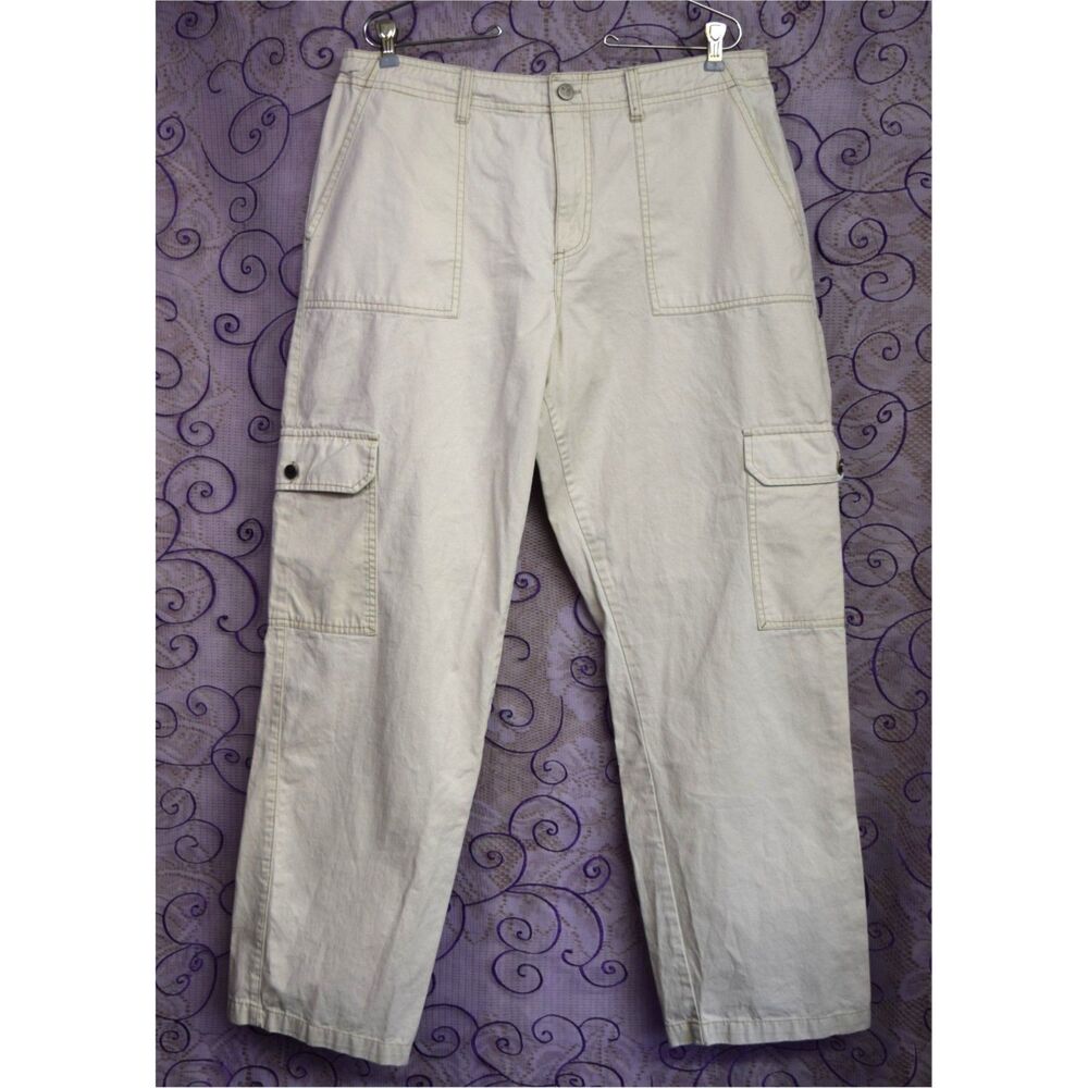 Monet Skateboards Mens Size XL Othello Birch Cargo Pants Beige Baggy Streetwear